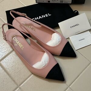 Chanel flat sling back. Fit US 7.5